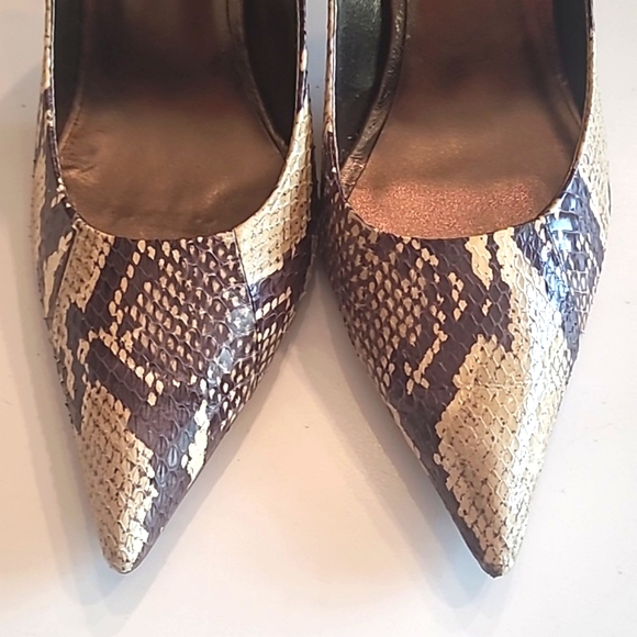 Aldo Stiletto Pumps Snake Skin Pointed Toe High Heel Animal Print Cocktail Party - Picture 6 of 17